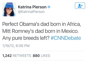 trump spokesperson Katrina Pierson tweet