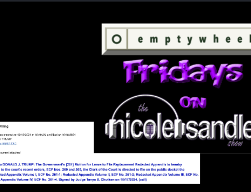 Emptywheel Fridays on the Nicole Sandler Show – 10-18-24